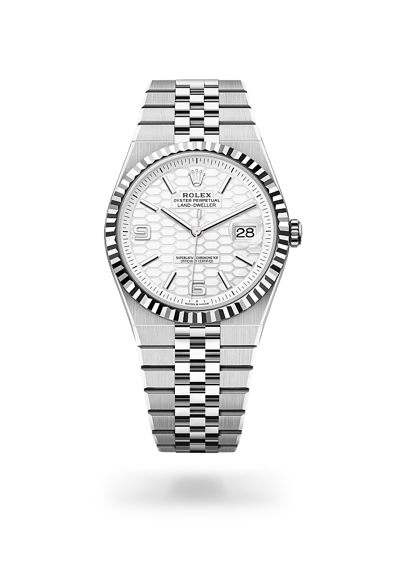 Rolex Land-Dweller 40腕錶白色黃金鋼（蠔式鋼與白色黃金的組合）款，M127334-0001 - 金輪錶行
