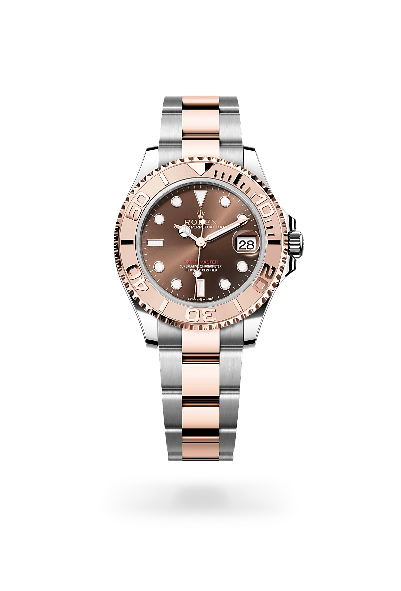 Rolex Yacht-Master 37腕錶永恒玫瑰金鋼（蠔式鋼與永恒玫瑰金的組合）款，M268621-0003 - 金輪錶行