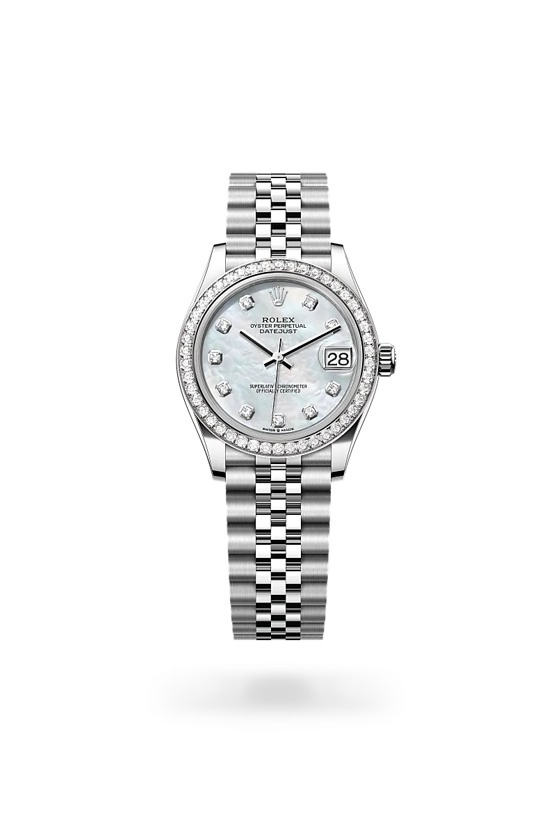Rolex Datejust 31腕錶白色黃金鋼（蠔式鋼與白色黃金的組合）款，M278384RBR-0008 - 金輪錶行