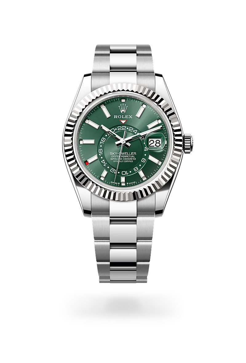 Rolex Sky-Dweller腕錶白色黃金鋼（蠔式鋼與白色黃金的組合）款，M336934-0001 - 金輪錶行
